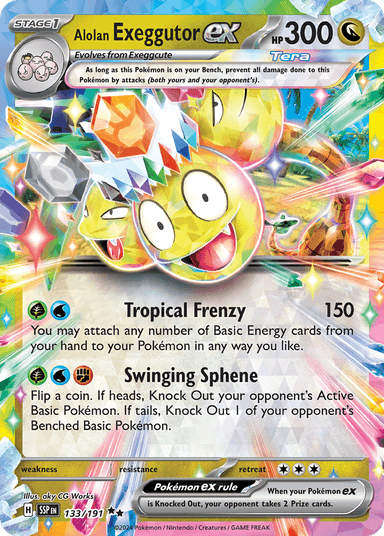 Carta Alolan Exeggutor ex 133/191 do set Surging Sparks — Pokémon TCG | Bynx