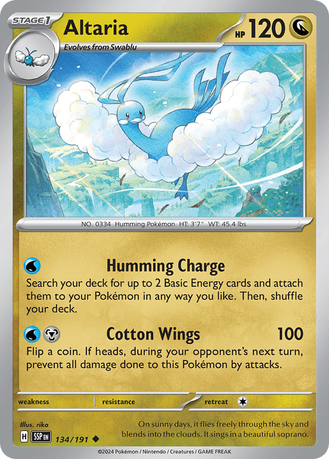 Carta Altaria 134/191 do set Surging Sparks — Pokémon TCG | Bynx