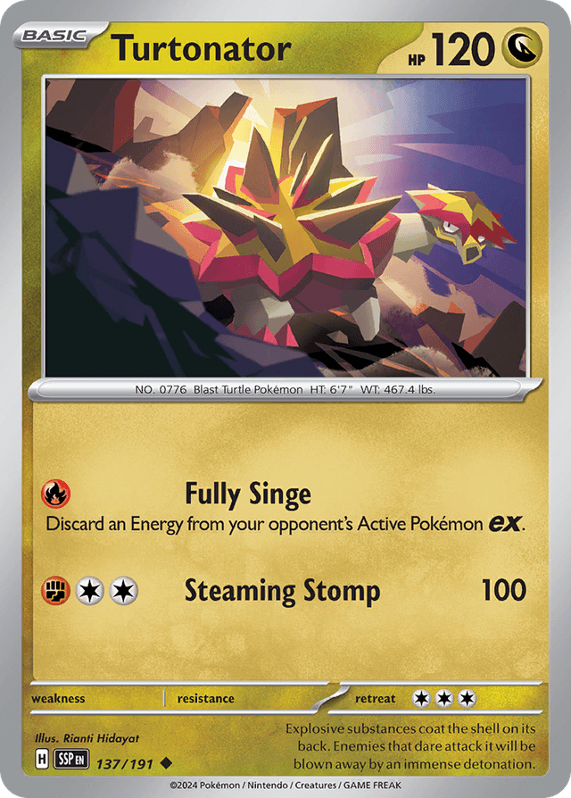 Carta Turtonator 137/191 do set Surging Sparks — Pokémon TCG | Bynx