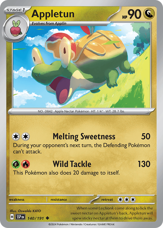 Carta Appletun 140/191 do set Surging Sparks — Pokémon TCG | Bynx