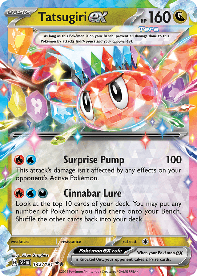 Carta Tatsugiri ex 142/191 do set Surging Sparks — Pokémon TCG | Bynx
