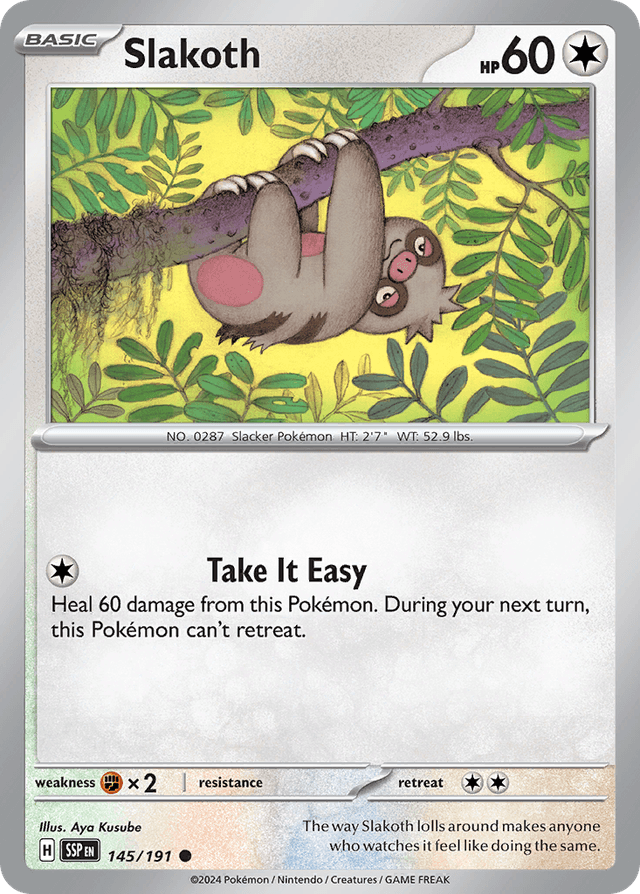 Carta Slakoth 145/191 do set Surging Sparks — Pokémon TCG | Bynx