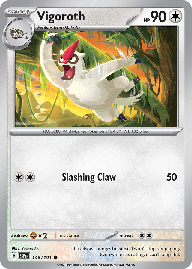 Carta Vigoroth 146/191 do set Surging Sparks — Pokémon TCG | Bynx