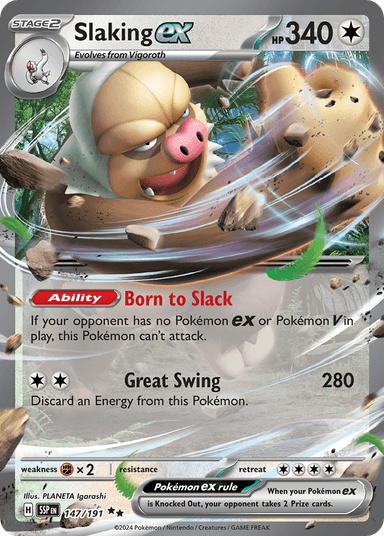 Carta Slaking ex 147/191 do set Surging Sparks — Pokémon TCG | Bynx
