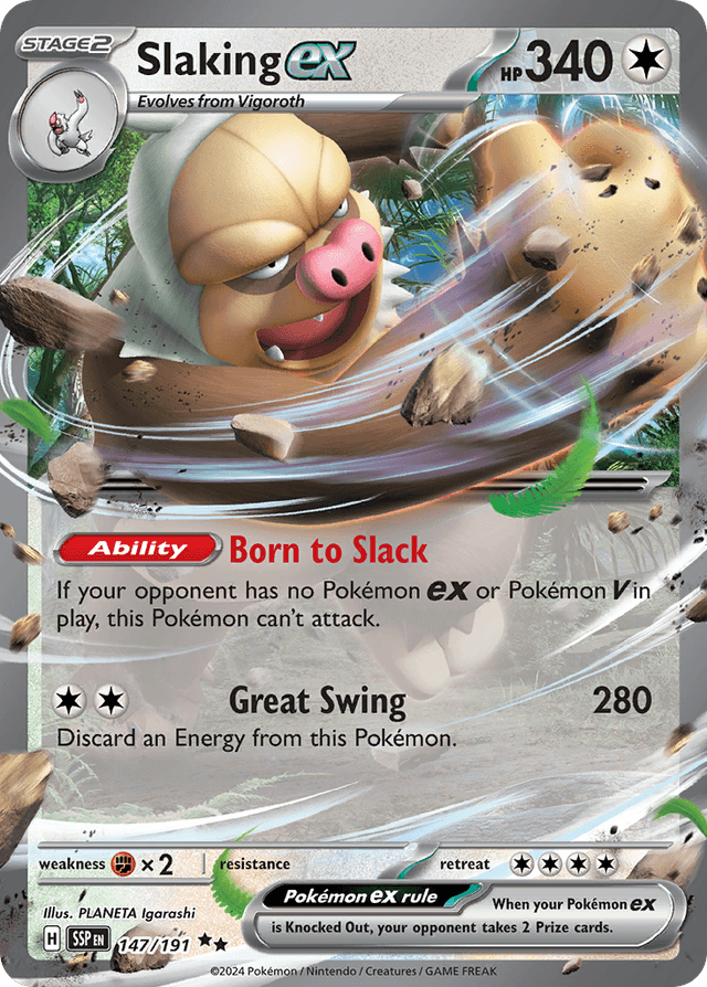 Carta Slaking ex 147/191 do set Surging Sparks — Pokémon TCG | Bynx