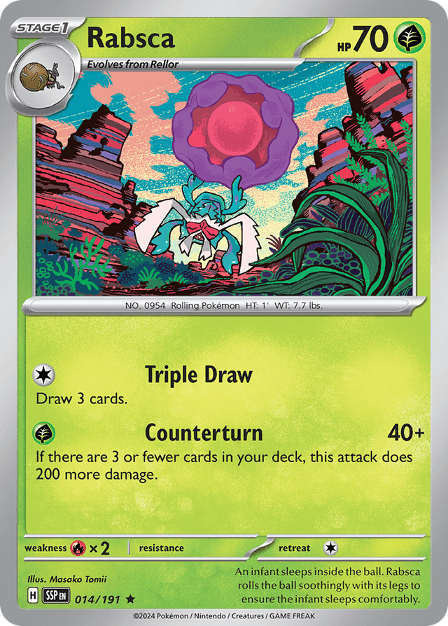 Carta Rabsca 14/191 do set Surging Sparks — Pokémon TCG | Bynx