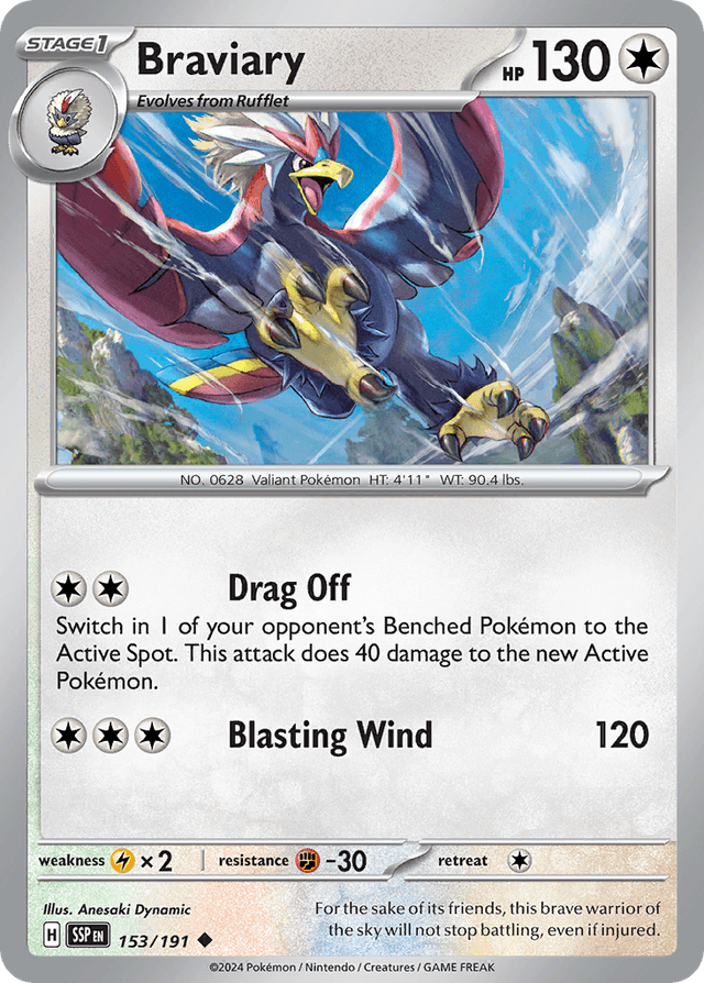 Carta Braviary 153/191 do set Surging Sparks — Pokémon TCG | Bynx