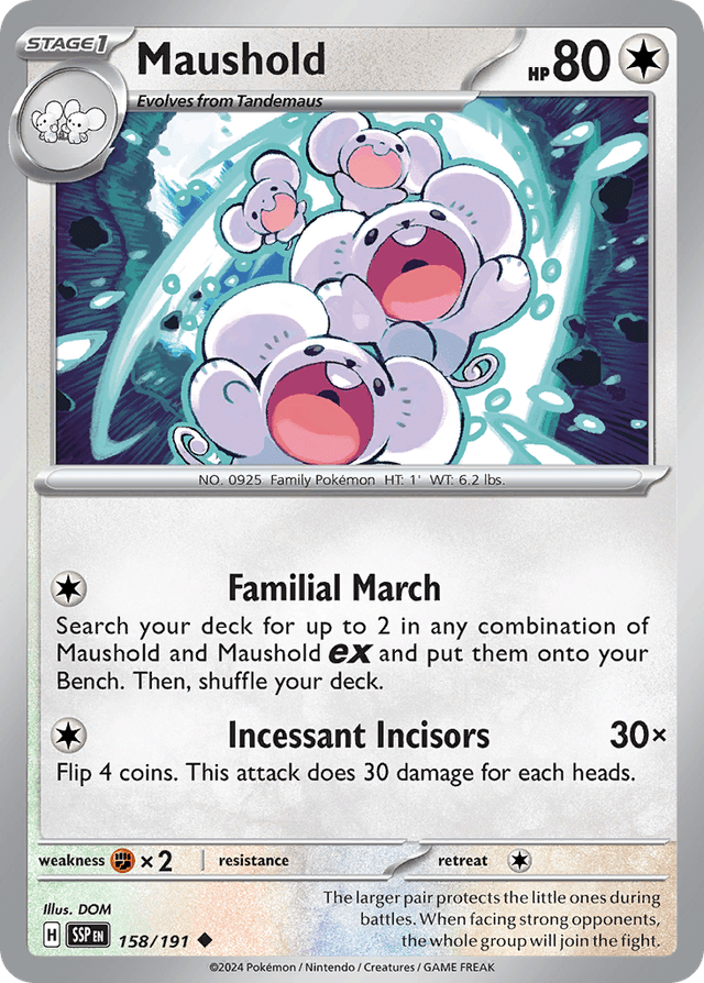 Carta Maushold 158/191 do set Surging Sparks — Pokémon TCG | Bynx