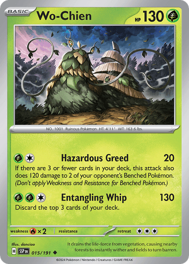 Carta Wo-Chien 15/191 do set Surging Sparks — Pokémon TCG | Bynx