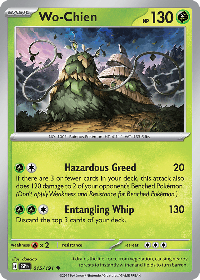 Carta Wo-Chien 15/191 do set Surging Sparks — Pokémon TCG | Bynx