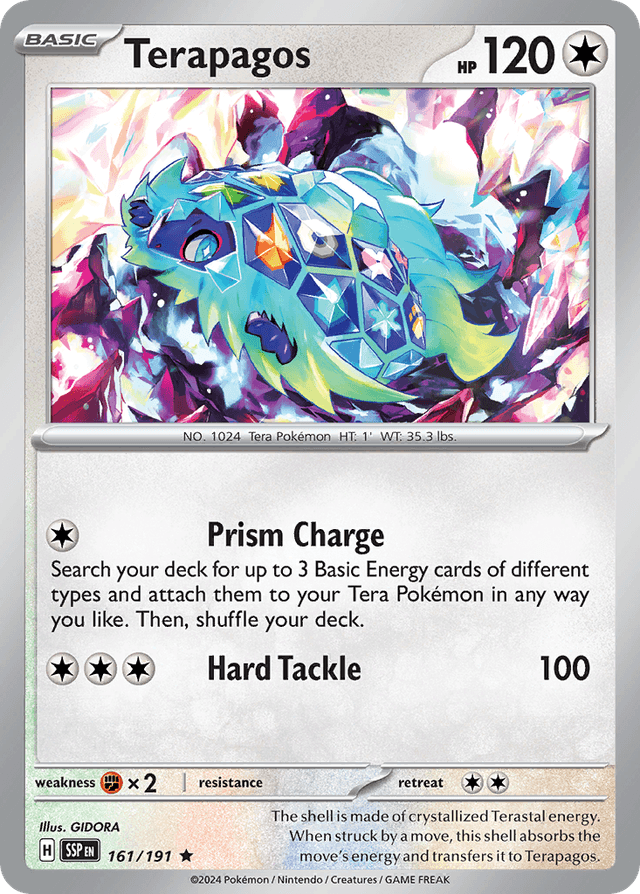 Carta Terapagos 161/191 do set Surging Sparks — Pokémon TCG | Bynx
