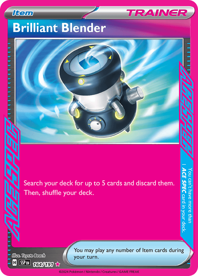 Carta Brilliant Blender 164/191 do set Surging Sparks — Pokémon TCG | Bynx