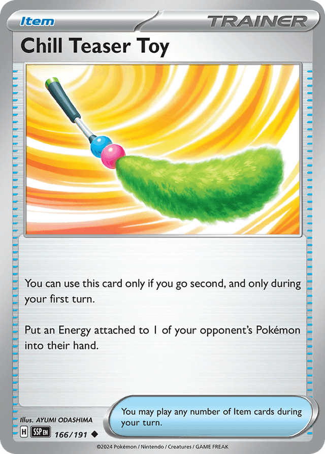 Carta Chill Teaser Toy 166/191 do set Surging Sparks — Pokémon TCG | Bynx