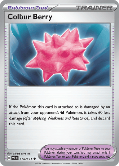 Carta Colbur Berry 168/191 do set Surging Sparks — Pokémon TCG | Bynx