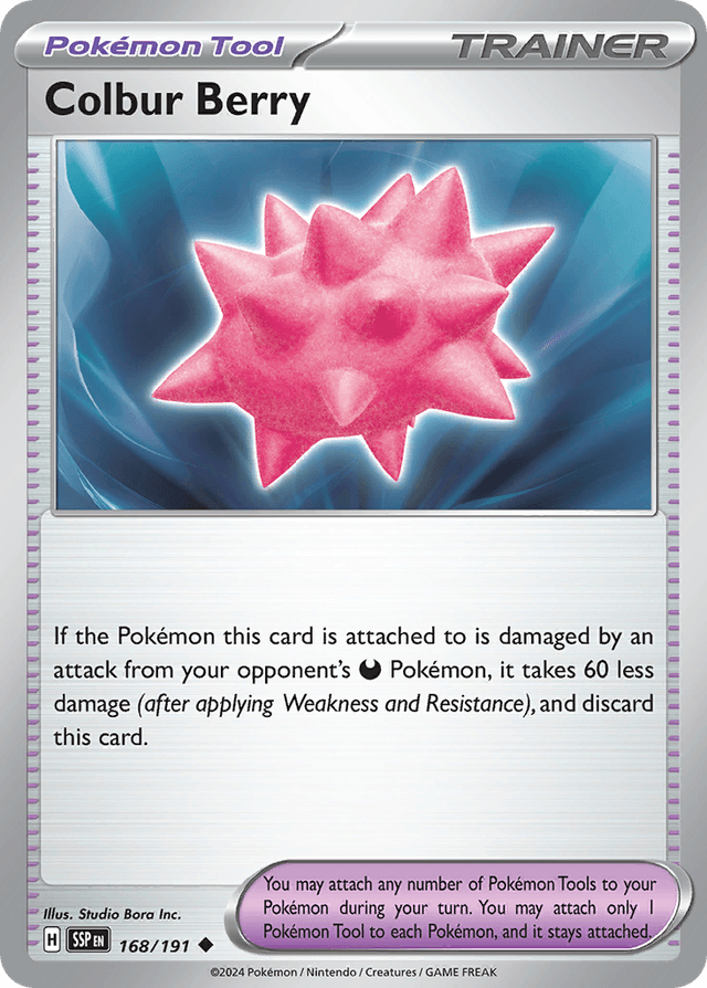 Carta Colbur Berry 168/191 do set Surging Sparks — Pokémon TCG | Bynx