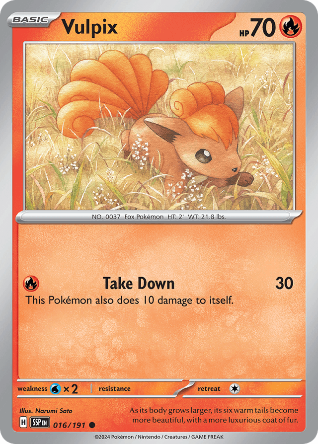 Carta Vulpix 16/191 do set Surging Sparks — Pokémon TCG | Bynx