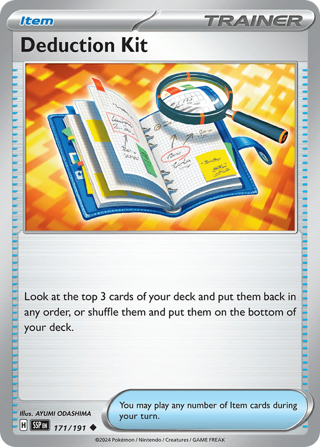 Carta Deduction Kit 171/191 do set Surging Sparks — Pokémon TCG | Bynx
