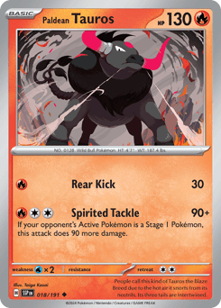 Paldean Tauros 18 — Surging Sparks