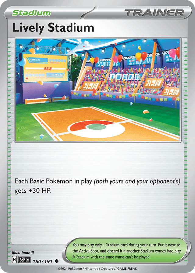 Carta Lively Stadium 180/191 do set Surging Sparks — Pokémon TCG | Bynx