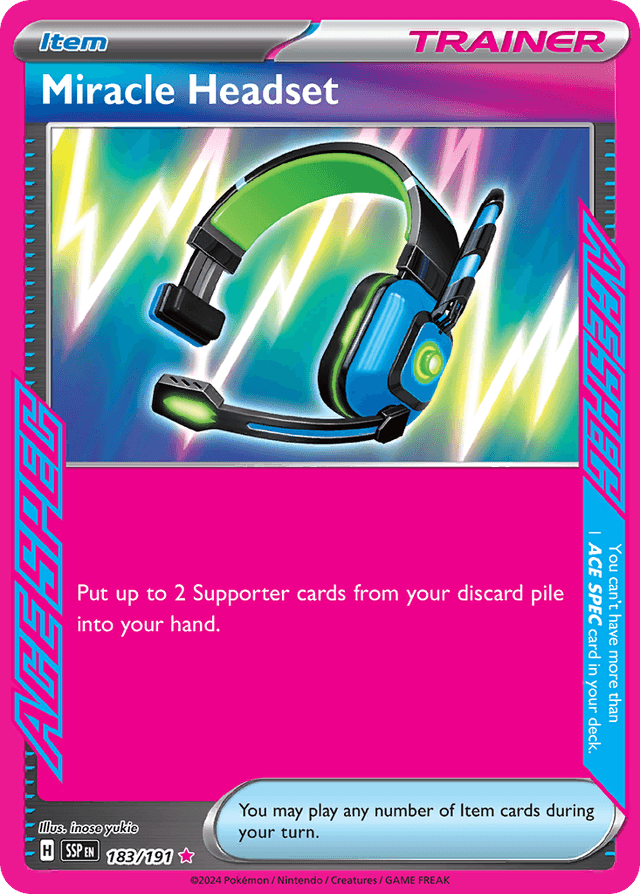 Carta Miracle Headset 183/191 do set Surging Sparks — Pokémon TCG | Bynx