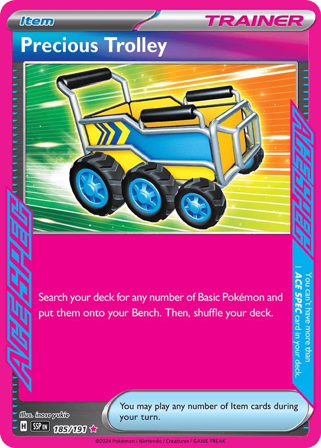 Carta Precious Trolley 185/191 do set Surging Sparks — Pokémon TCG | Bynx