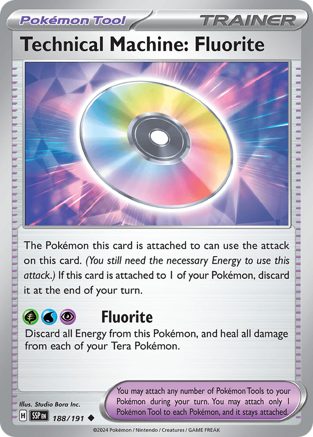 Carta Technical Machine: Fluorite 188/191 do set Surging Sparks — Pokémon TCG | Bynx