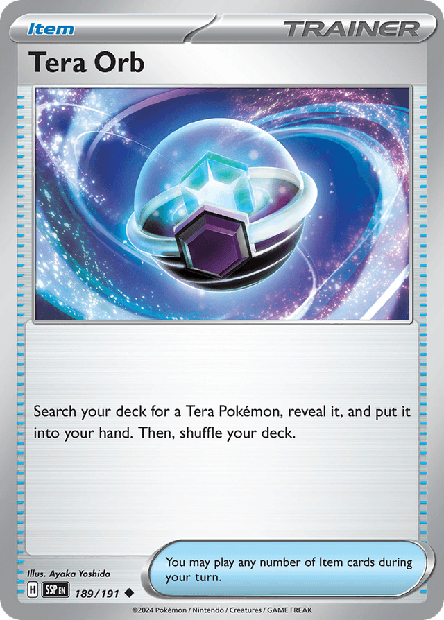 Carta Tera Orb 189/191 do set Surging Sparks — Pokémon TCG | Bynx