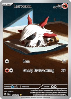 Carta Larvesta 196 do set Surging Sparks — Pokémon TCG | Bynx