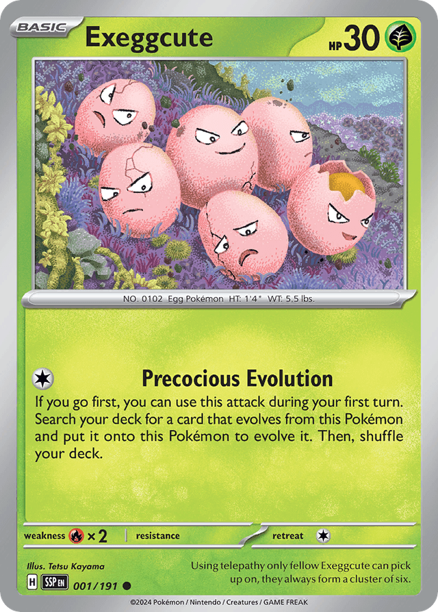 Carta Exeggcute 1/191 do set Surging Sparks — Pokémon TCG | Bynx