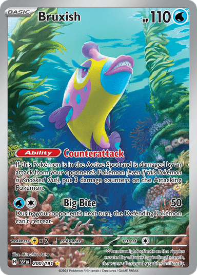 Carta Bruxish 200/191 do set Surging Sparks — Pokémon TCG | Bynx