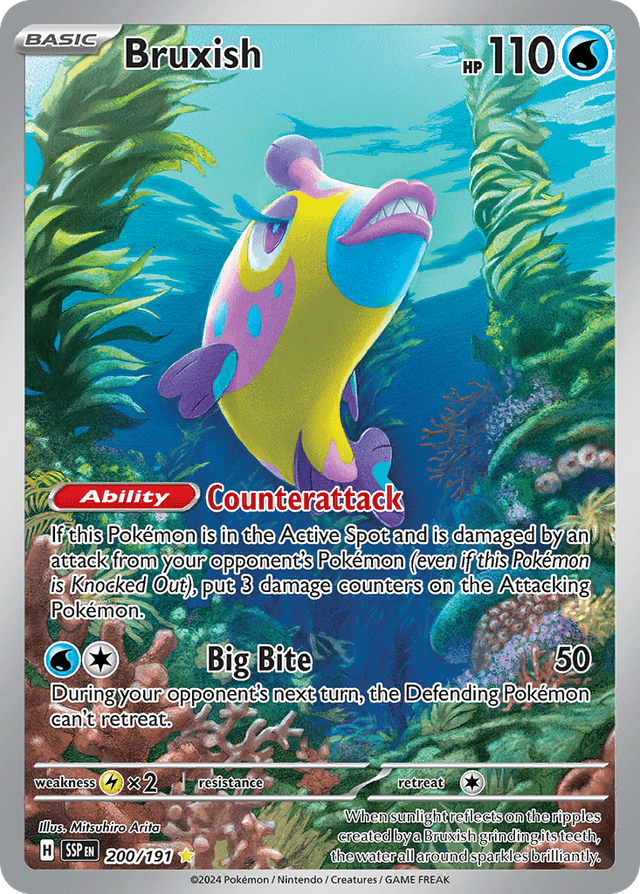 Carta Bruxish 200/191 do set Surging Sparks — Pokémon TCG | Bynx