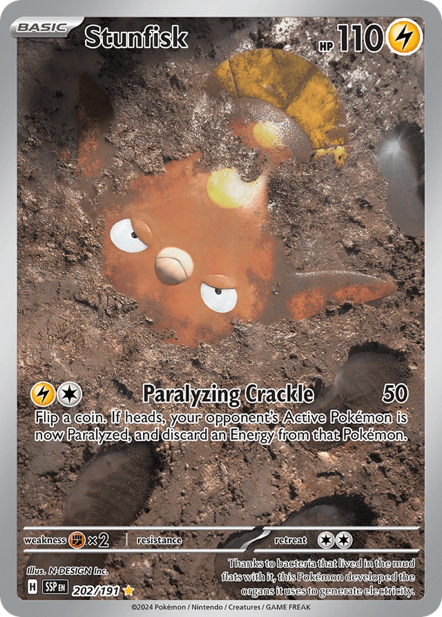 Carta Stunfisk 202/191 do set Surging Sparks — Pokémon TCG | Bynx