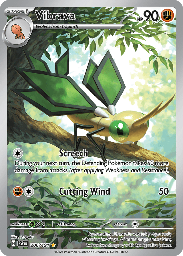 Carta Vibrava 206/191 do set Surging Sparks — Pokémon TCG | Bynx