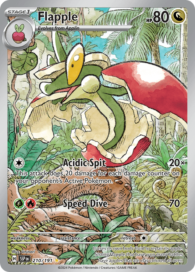 Carta Flapple 210/191 do set Surging Sparks — Pokémon TCG | Bynx