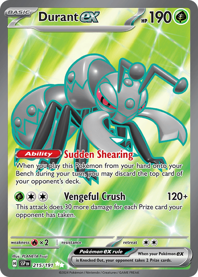 Carta Durant ex 215/191 do set Surging Sparks — Pokémon TCG | Bynx