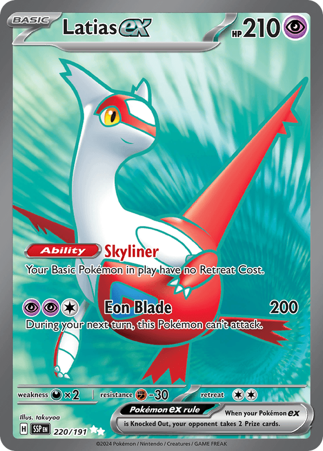Carta Latias ex 220/191 do set Surging Sparks — Pokémon TCG | Bynx