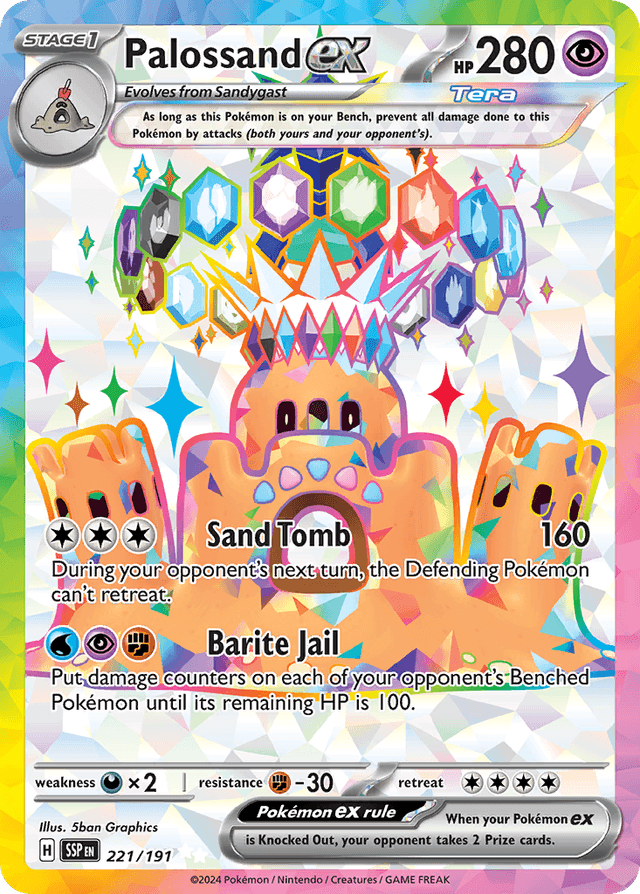 Carta Palossand ex 221/191 do set Surging Sparks — Pokémon TCG | Bynx