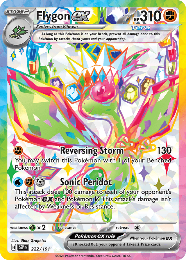 Carta Flygon ex 222/191 do set Surging Sparks — Pokémon TCG | Bynx