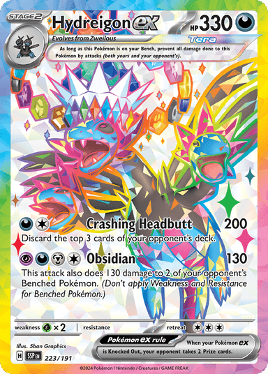 Carta Hydreigon ex 223/191 do set Surging Sparks — Pokémon TCG | Bynx