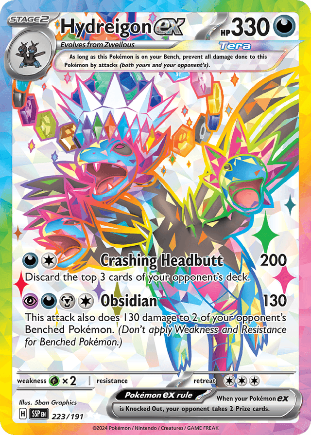 Carta Hydreigon ex 223/191 do set Surging Sparks — Pokémon TCG | Bynx