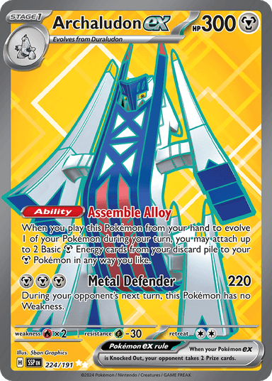 Carta Archaludon ex 224/191 do set Surging Sparks — Pokémon TCG | Bynx