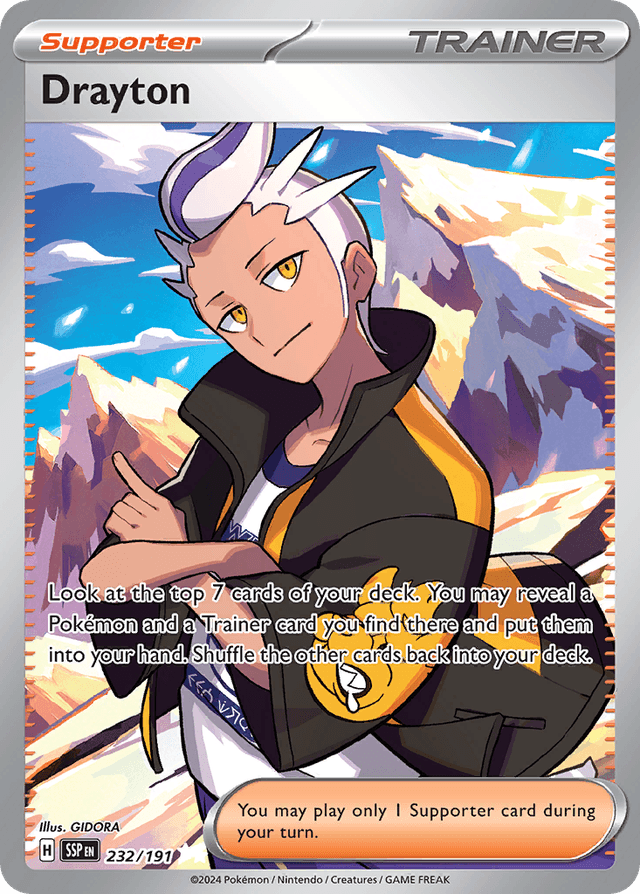 Carta Drayton 232/191 do set Surging Sparks — Pokémon TCG | Bynx
