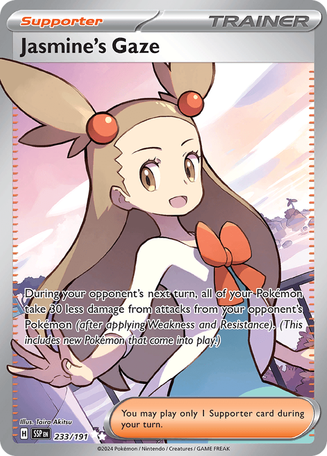Carta Jasmine's Gaze 233/191 do set Surging Sparks — Pokémon TCG | Bynx
