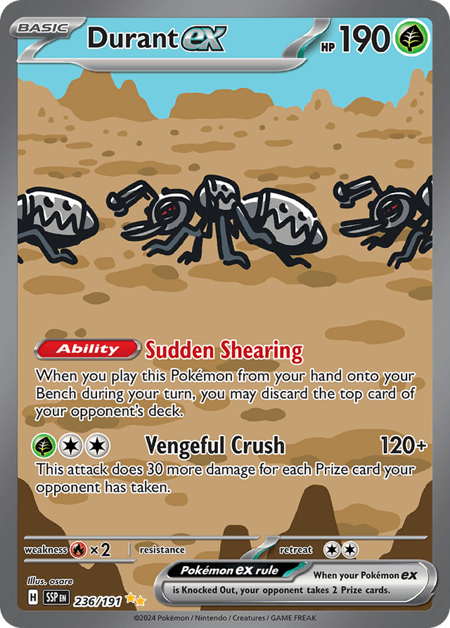 Carta Durant ex 236/191 do set Surging Sparks — Pokémon TCG | Bynx
