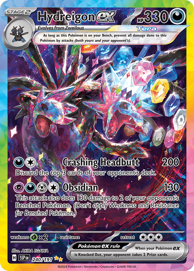 Carta Hydreigon ex 240/191 do set Surging Sparks — Pokémon TCG | Bynx