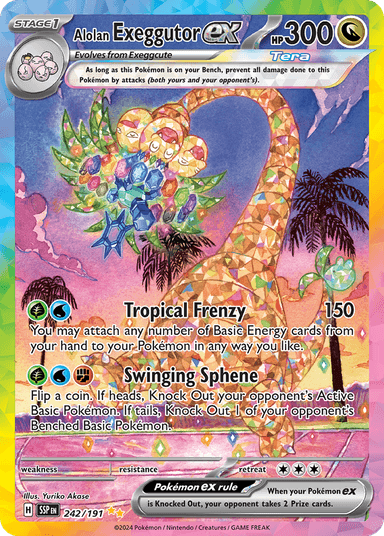 Carta Alolan Exeggutor ex 242/191 do set Surging Sparks — Pokémon TCG | Bynx