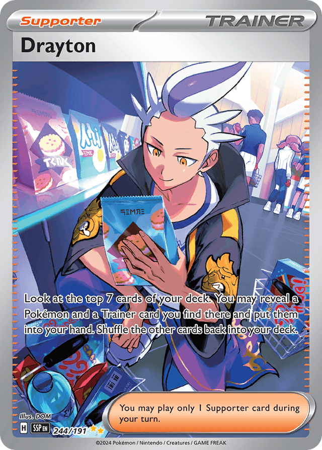 Carta Drayton 244/191 do set Surging Sparks — Pokémon TCG | Bynx