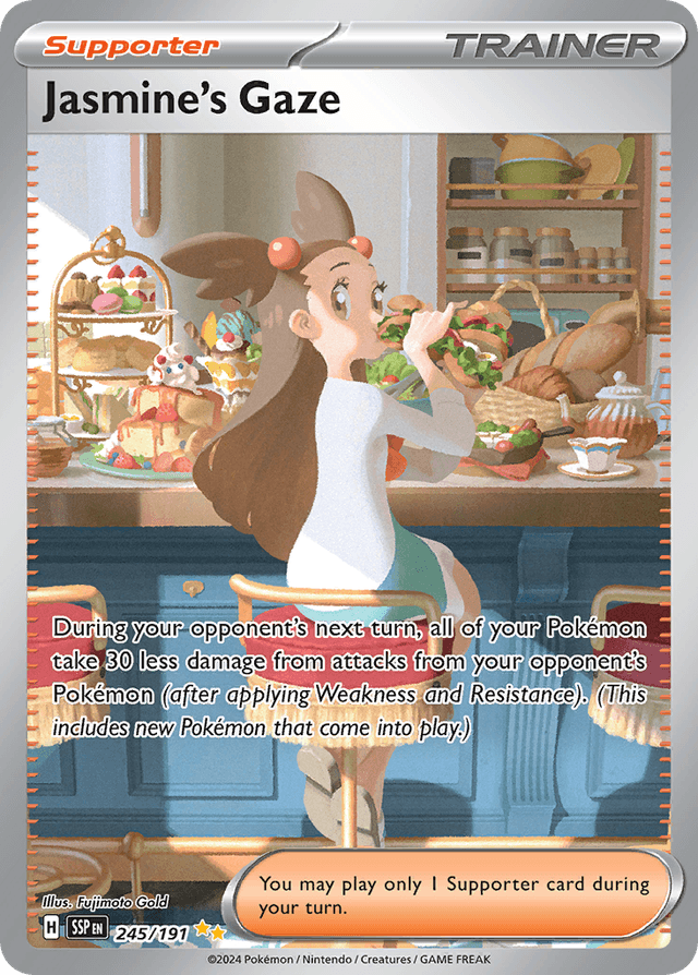 Carta Jasmine's Gaze 245/191 do set Surging Sparks — Pokémon TCG | Bynx