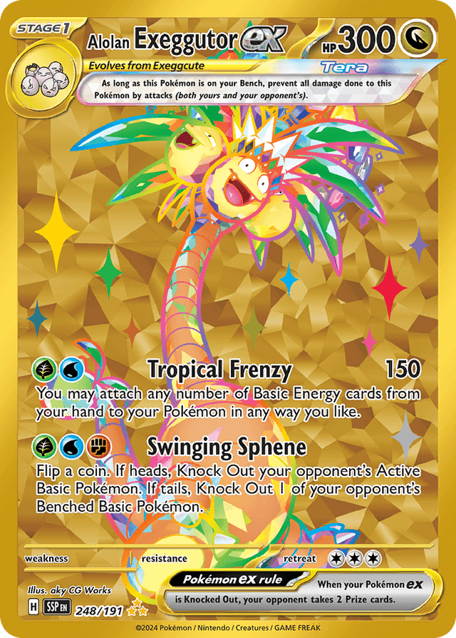 Carta Alolan Exeggutor ex 248/191 do set Surging Sparks — Pokémon TCG | Bynx