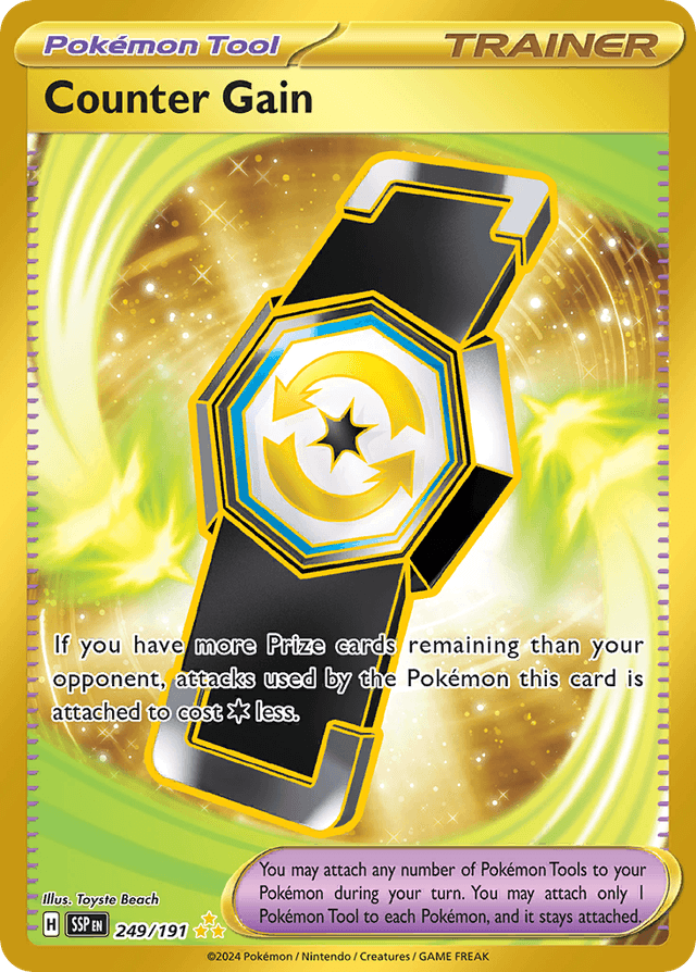 Carta Counter Gain 249/191 do set Surging Sparks — Pokémon TCG | Bynx